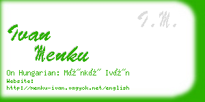 ivan menku business card